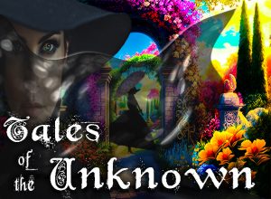 Logo for Tales of the Unknown, a marching band show by Fannin Musical Productions